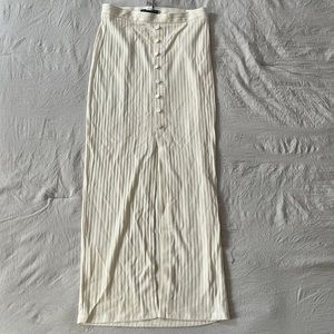 BRAND NEW Fleur du Mal pencil skirt. Size 8.  Ribbed ivory color.